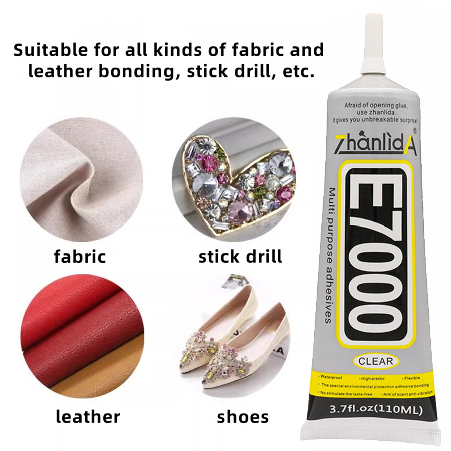 Contact Cement Glue - E7000 colle clair Contact bricolage tissu
