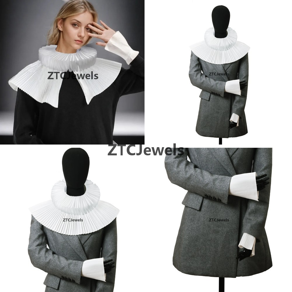 Detachable Cosplay Prop - Collier ras-du-cou rétro en forme d'éventail