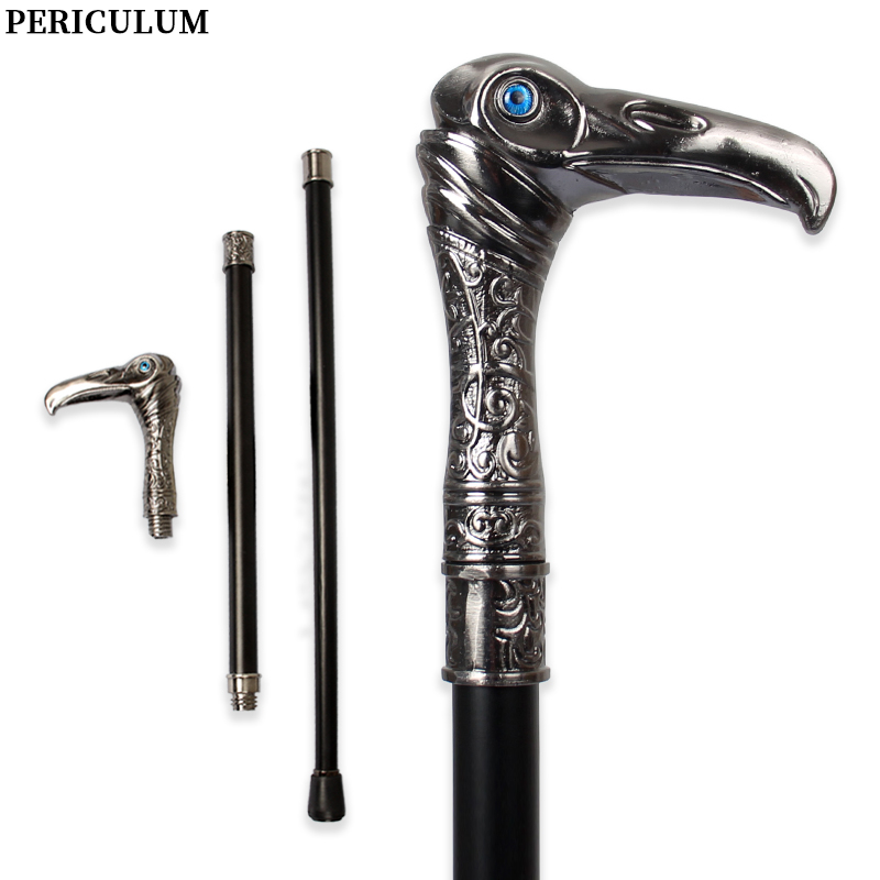 Detachable Cosplay Prop - Canne de marche vintage en argent,