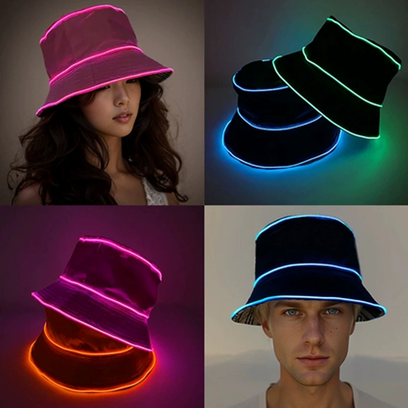 Led El Wire - Casquette LED de plage unie, chapeau