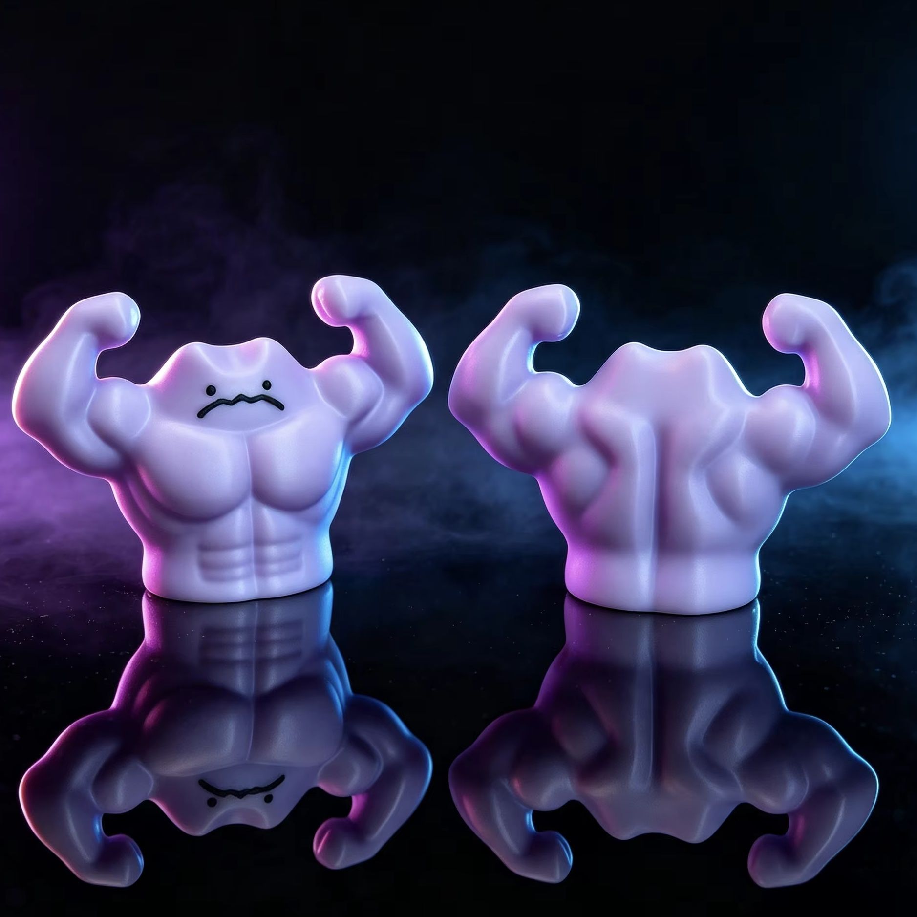 Cosplay Prop Designer - Sculpture Pokémon fantaisie anti-stress, Ditto musclé