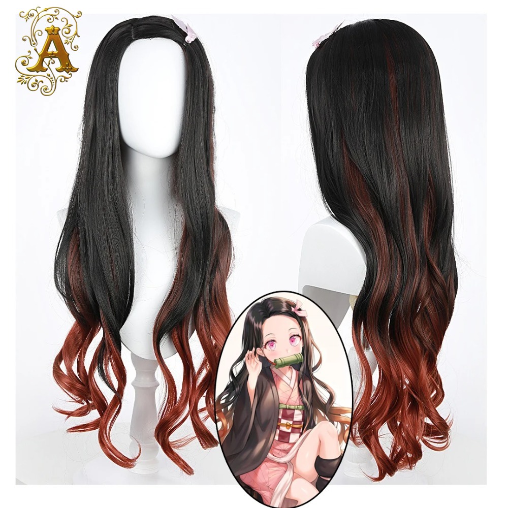 Wig Fiber Net - Perruque de cosplay Nezuko anime à