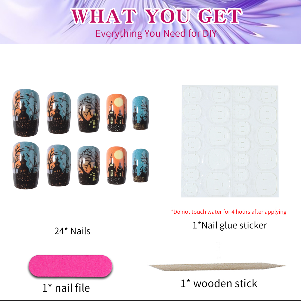 24 pièces, faux ongles carrés  - Cosplay Bat Prop avis et prix