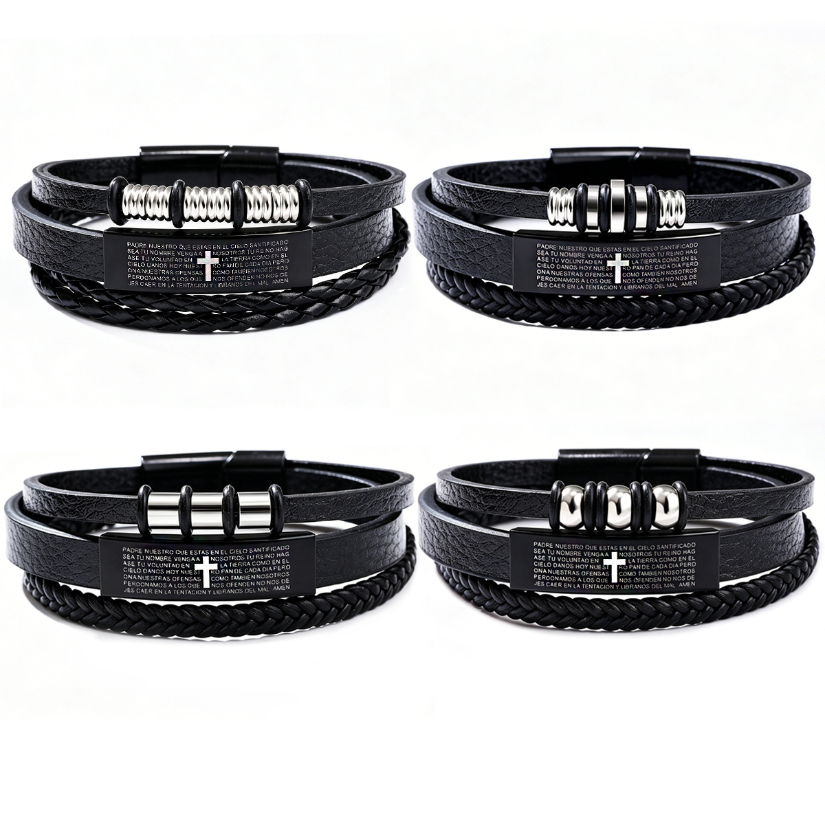 Bracelet en cuir tressé triple - Magnetic Clasp Cosplay avis et prix