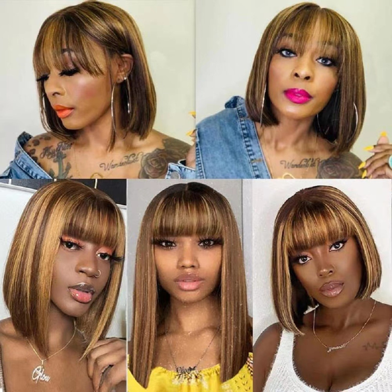 Perruque courte pour femme ave - Wig Fiber Net avis et prix